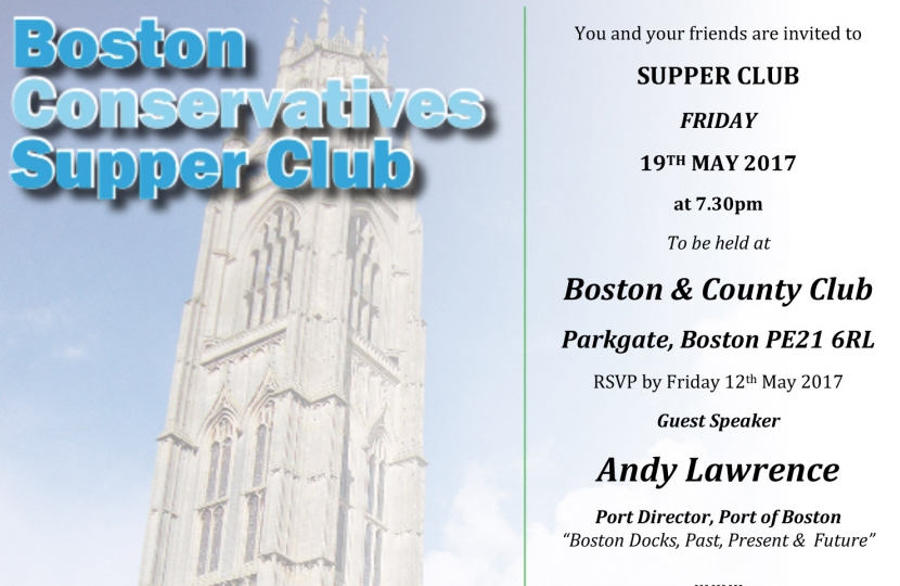 Boston Supper Club - 19th May